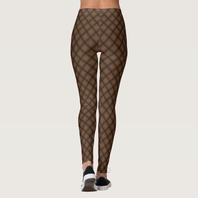 Legging Acentos de Laranja Castanho-Chocolate (Verso)