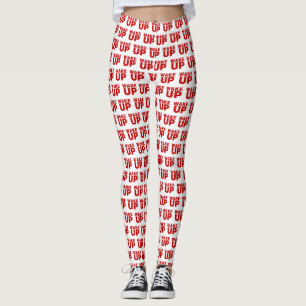 Legging Acordar para cima das legendas vermelhas