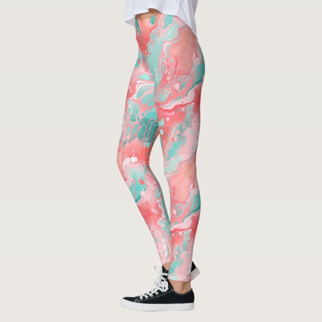 Legging Acrylic Coral Mint (Esquerda)