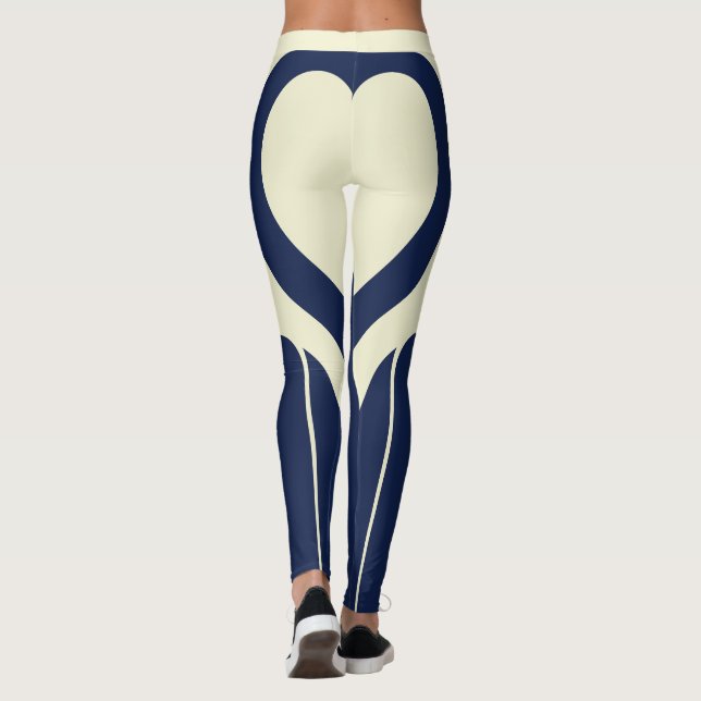 Legging Activeuse de Bumbum Cardíaco Azul-Marinho Sexy (Verso)