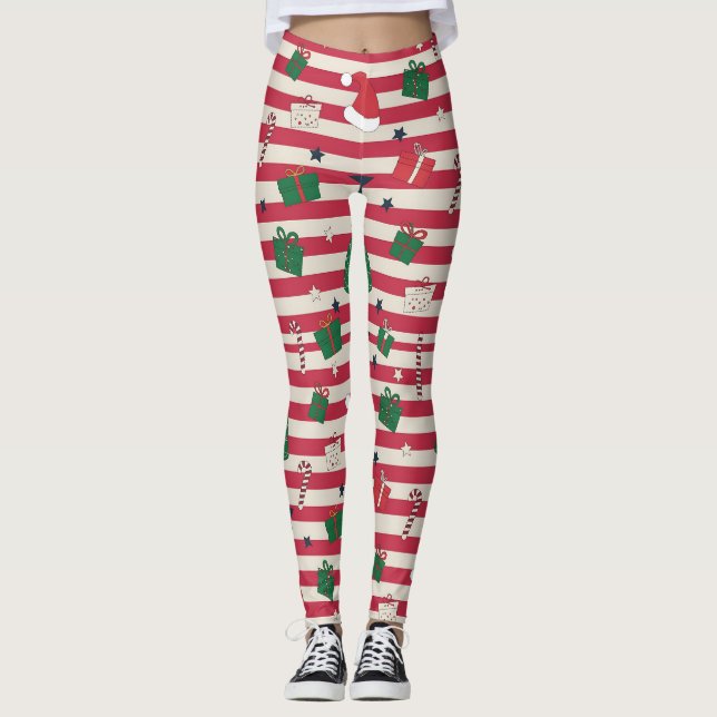 Legging AD 001 - Padrão digital de Natal (Frente)