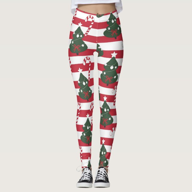Legging AD 003 - Padrão digital de Natal (Frente)