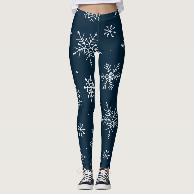 Legging AD 007 - padrão gráfico digital de Natal (Frente)