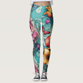 Legging AD 020 - Padrão digital floral