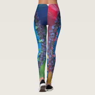 Legging Adesivo-Arte manual - A Roda de Flores