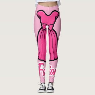 Legging Adesivo de vestido rosa de moda