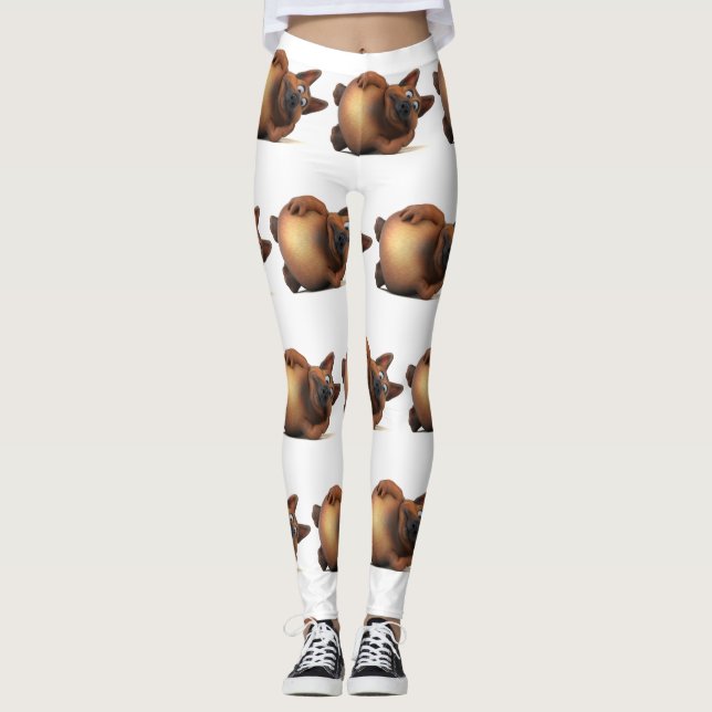 Legging Adoráveis Cachorro Universo 3D Deitados (Frente)