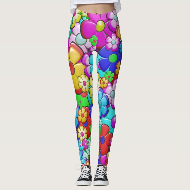 Legging Adoráveis Flores Boêmicas (Frente)