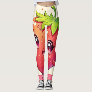 Legging Adorável Design de Strawberry Love