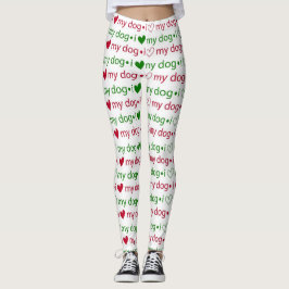 Legging Adoro as Pernas de Natal do Meu Cão