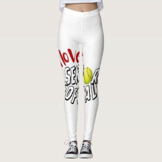 Legging Adoro Pernas de Softball Mais velho