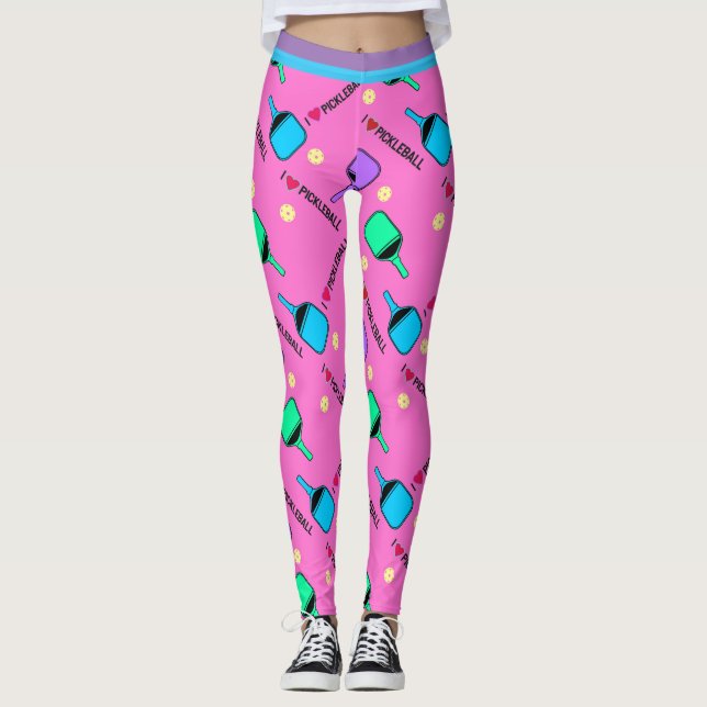 Legging Adoro Pickleball rosa (azulejo menor) (Frente)