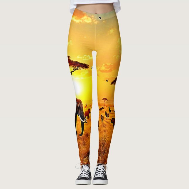 Legging African Sunset Safari Majestade Design (Frente)