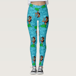 Legging afro latina mermaid ocean