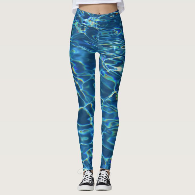 Legging Água azul Sparkling da piscina (Frente)