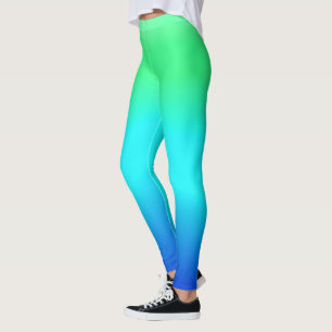 Legging Água Legal verde, azul e turquesa
