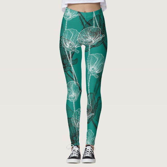 Legging Água, mentiras em verde (Frente)