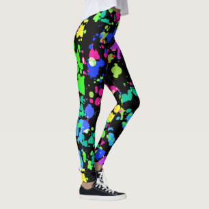 Legging Aguarela, abstrato, Splatter da pintura, falso de