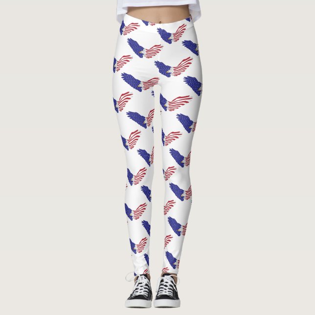 Legging Águia Americana Patriótica Thunder_Cove (Frente)