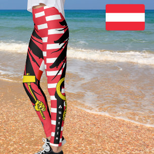 Legging Águia Austríaca e Áustria patriotas de moda/esp