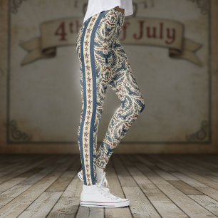 Legging Águias Americanas Estrelas e Listras Florais ID129