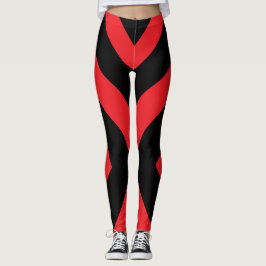 Legging Agulhas com tiras vermelhas e pretas