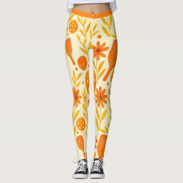 Legging Ajustado Ativo Petal de Laranja Piceball