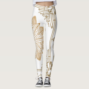 Legging "Alabaster" Art Nouveau
