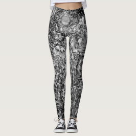 Legging Albrecht Dürer preto e branco