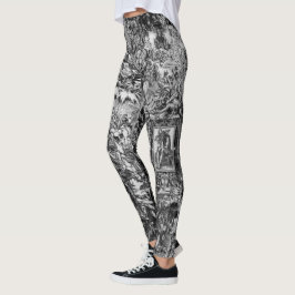 Legging Albrecht Dürer preto e branco