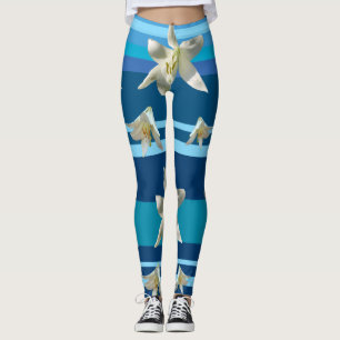 Legging Alegria floral em caneleiras feitas sob encomenda