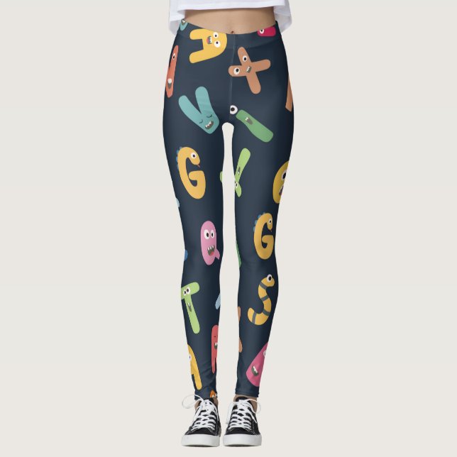 Legging alfabetos monstruosos (Frente)