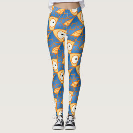 Legging Algo de peixe! Um peixe azul-de-arte giro