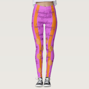 Legging Algo Mais Confortável Laranja Stripes Pontos