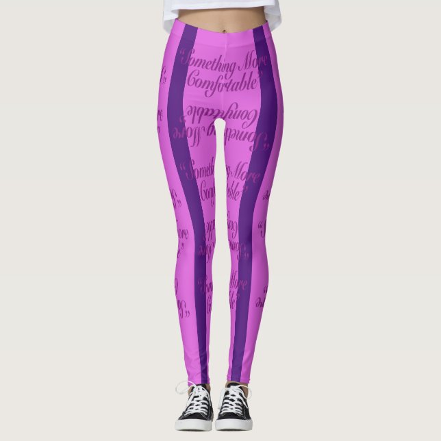 Legging Algo Mais Confortável Stripes Roxas (Frente)