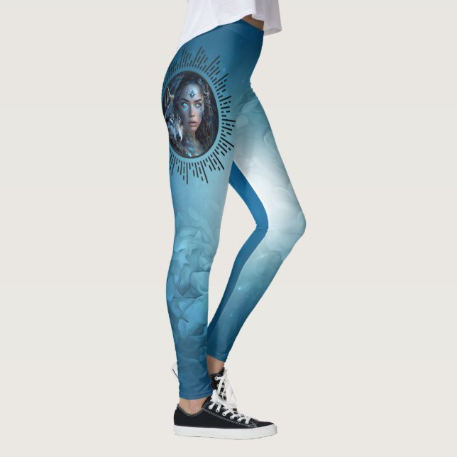 Legging Aliança forte o lobo e a bela mulher (Direita)