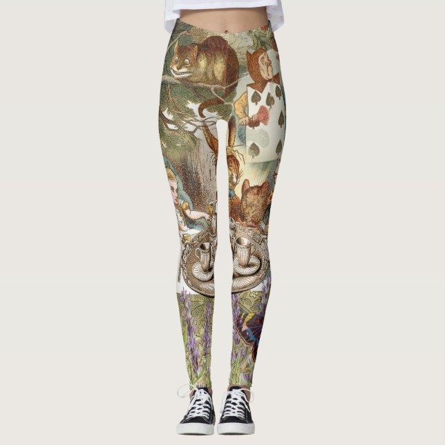 Legging Alice Adventures em Wonderland Mad Tea Party (Frente)