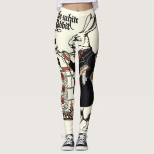 Legging Alice Coelho Branco Clássico País das Maravilhas 