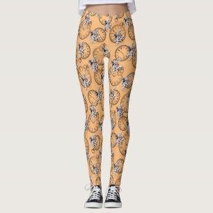 Legging Alice no coelho do branco do país das maravilhas