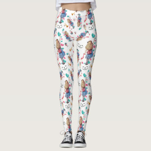 Legging Alice no país das maravilhas que repete Leggins d