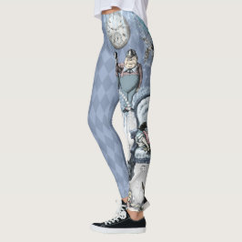 Legging Alice Silver de Gelo Azul na Terra das Maravilhas