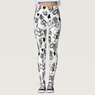 Legging Alice White Rabbit Wonderland Classic