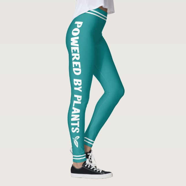 Legging Alimentado por plantas Vegan teal mínimo (Direita)