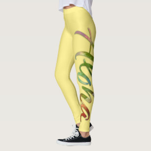 Legging Aloha - Letra Tropical - Nature Hawaii Amarelo