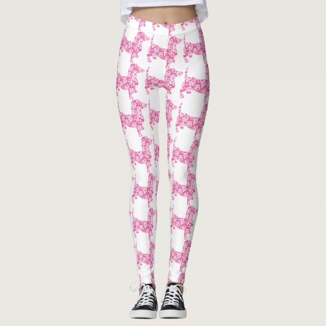 Legging Aloha Pink Dachshund (Frente)