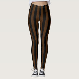 Legging Alternativo Preto Escuro Marrom Vertical Strik
