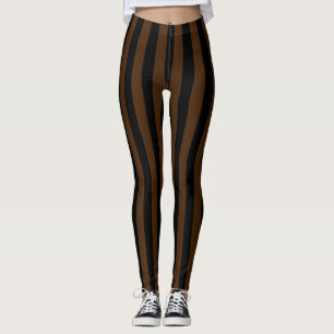 Legging Alternativo Preto Escuro Marrom Vertical Strik