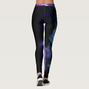 Legging "Amanda" Treinador Abstrato roxo com tira