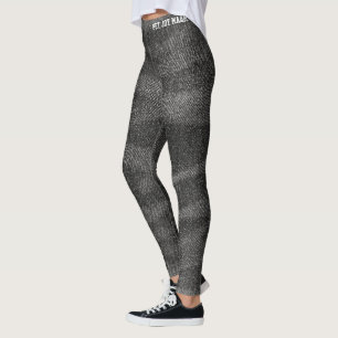 Legging Amante de Animais de Estimação Jeans Preto Falso T