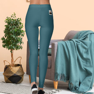 Legging Amante de Gato Personalizado Pet Mãe Escuro Azul T